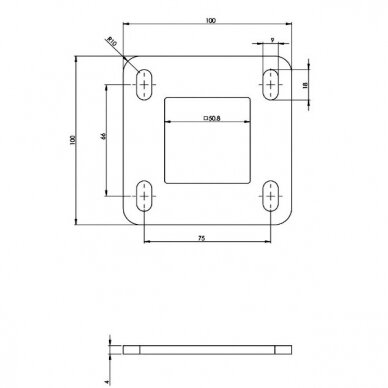 45.100.50 50X50/ 100X100 MONTAVIMO PLOKŠTELĖ 1