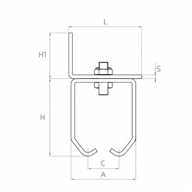 60.234.38 50x46 mm LAIKIKLIS PRIE SIENOS 1