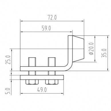 60.238.38 50x46x2 mm PROFILIO STBDIS 1