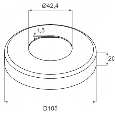 Statramstis N31.1606.4BS Ø42.4 x H960 5