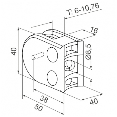 Statramstis N31.1893.4BS Ø42.4 X H1060 3