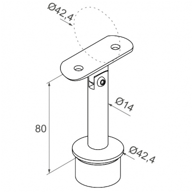 Statramstis N31.4246.4BS Ø42.4 X H1130 2